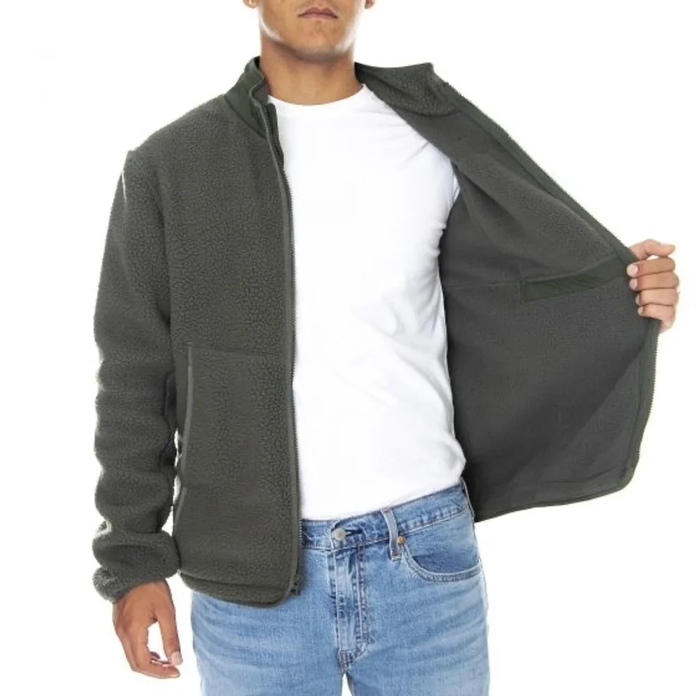 Men's The Herschel Supply Co Brand Sherpa Jacket Size Medium Olive Green winter